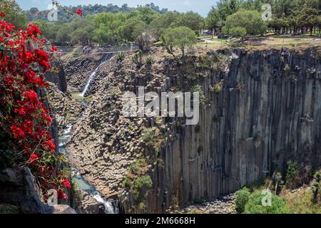 Basaltic prisms of Santa María Regla, basaltic columns in Hidalgo, Mexico Stock Photo