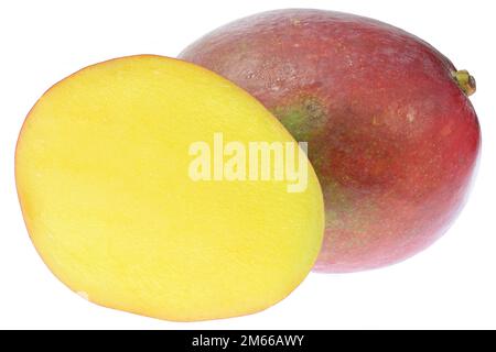 Tommy Atkins mango isolated on white background Stock Photo