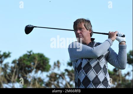 22/07/2010 Barry lane (ENG) in action at the Mastercard British Senior Open Golf Championship on the Championship Course at Carnoustie, Angus, Scotland Stock Photo