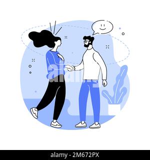 New team members abstract concept vector illustration. Adaptation, join company, employees training, first day, new colleague, conflict resolution, as Stock Vector