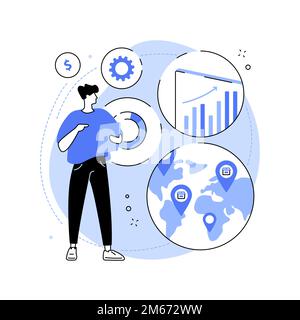 Business opportunity abstract concept vector illustration. Bizopp distribution, independent business for sale, franchising, product lease, initial fee Stock Vector