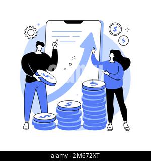 Investment abstract concept vector illustration. Investment benefit, financial adviser, stock broker, income dividends, interest, rental income, forei Stock Vector