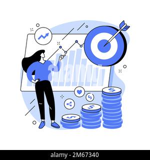 Cost per acquisition abstract concept vector illustration. CPA model, cost per conversion, online advertising pricing model, marketing metric measurem Stock Vector