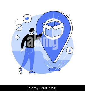 Product positioning abstract concept vector illustration. Advertising campaign strategy, product launch, marketing research service, market positionin Stock Vector