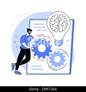 Innovative solution abstract concept vector illustration. Innovative technological solution, problem-solving, idea management software, new invention, Stock Vector