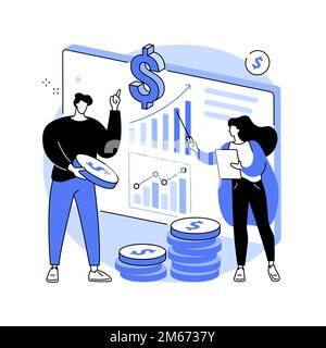 Financial adviser abstract concept vector illustration. Top investment advisors, money management services, personalized financial plan, tax strategy, Stock Vector