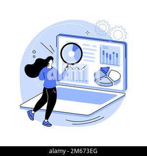 Marketing research abstract concept vector illustration. Customer analysis, marketing research company, find market opportunity, paid focus group, sur Stock Vector