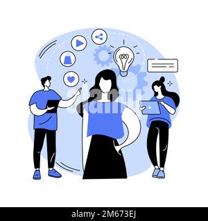 Consumer behaviour abstract concept vector illustration. Marketing research agency, study consumer behavior, develop targeting strategy, buyer analysi Stock Vector