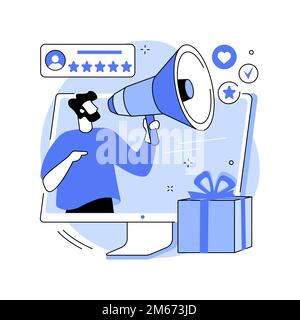 Brand ambassador abstract concept vector illustration. Official brand representative, trademark ambassador, marketing strategy, media figure, public r Stock Vector