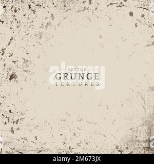 Grunge beige distressed textured background Stock Vector