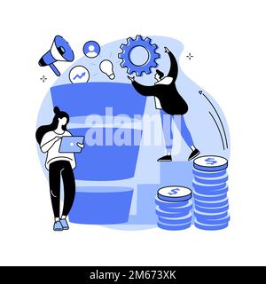 Sales pipeline management abstract concept vector illustration. Pipeline analysis, CRM, representation of sales prospects, customer prospects lifecycl Stock Vector