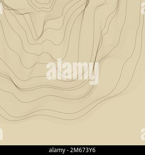 Brown abstract map contour lines background Stock Vector Image & Art ...