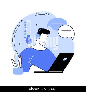 Cold calling abstract concept vector illustration. Old school marketing, telemarketing, sales activity, reaching customer via telephone, tips and tech Stock Vector