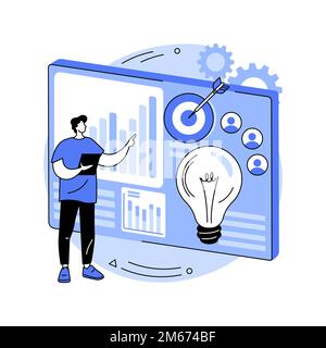 Project initiation abstract concept vector illustration. Project documentation, business analysis, vision and scope, determine goals, task assignment, Stock Vector