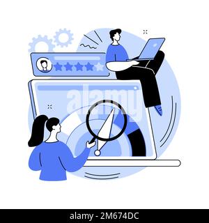 Credit rating abstract concept vector illustration. Credit reporting service, rating agency, risk evaluation and control, improve company score, fulfi Stock Vector