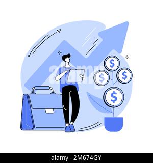 Portfolio income abstract concept vector illustration. Capital gains income, royalty from investments and bonds. Mutual funds, dividends and property Stock Vector