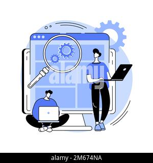User research abstract concept vector illustration. Design project, online survey, reports and analytics, user experience, data and feedback, design a Stock Vector
