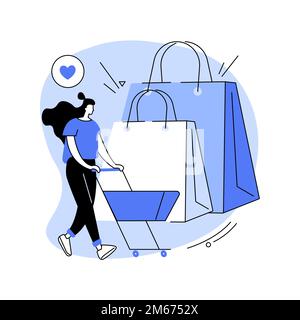Purchasing habits abstract concept vector illustration. Generate consumer habit, marketing research, millennial purchasing preference, shopping, habit Stock Vector