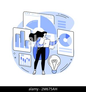 Competitive intelligence abstract concept vector illustration. Business intelligence, information analysis, market research strategy, analytics softwa Stock Vector