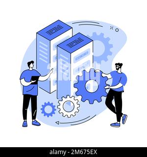 Big data job abstract concept vector illustration. Database developers, careers in big data, talented information technology, most rewarding work, gre Stock Vector