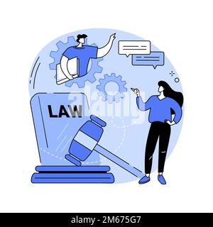 Litigation support abstract concept vector illustration. Attorney assistant, litigation lawyer, legal professional, document and data management, fore Stock Vector
