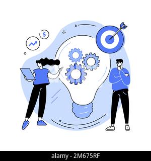 New idea generation abstract concept vector illustration. Business model innovation, entrepreneurship success, innovation management, abstract and vis Stock Vector