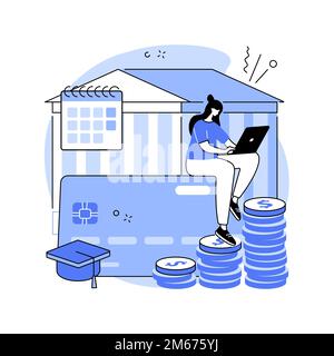 Student loan payments deferred abstract concept vector illustration. Coronavirus stimulus package, pause or suspend your payment, financial obligation Stock Vector
