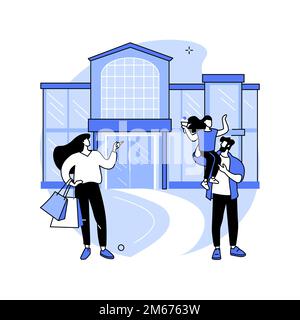 Anchor store abstract concept vector illustration. Major retail shop, large department store, shopping mall marketing, merchandise, attract customers Stock Vector