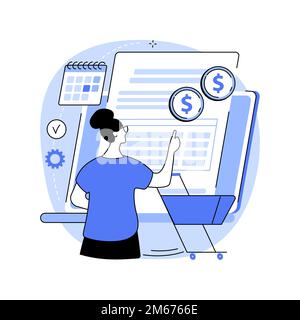 Prepayment terms abstract concept vector illustration. Payment terms and conditions, pay in advance, prepayment method, booking details, online pre-or Stock Vector