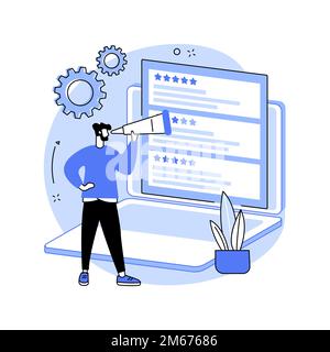 Testimonials abstract concept vector illustration. Testimonials page, client feedback, customer review, product recommendation, website navigation bar Stock Vector