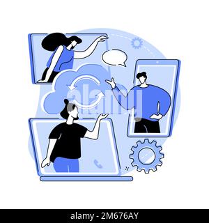 Unified communication abstract concept vector illustration. Enterprise communications platform, consistent unified user interface, framework for real- Stock Vector
