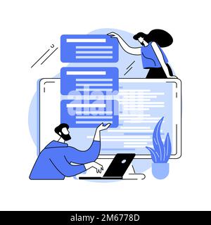 Software requirement description abstract concept vector illustration. Software system description, agile tool, business analysis, project development Stock Vector