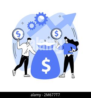 Investment fund abstract concept vector illustration. Investment trust, shareholder scheme, fund creation, business opportunities, corporate venture c Stock Vector