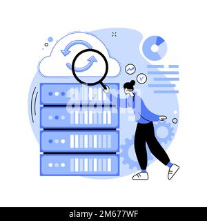 Big data analytics abstract concept vector illustration. Big data mining, automated analytics system, information analysis, pattern recognition, info Stock Vector