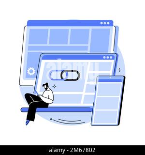Link building abstract concept vector illustration. SEO strategies, search engine visibility optimization, content marketing, embedding refferal link Stock Vector