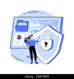 Information privacy abstract concept vector illustration. Data privacy, personal identification, information confidentiality, digital security, access Stock Vector