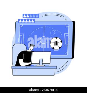 Sports games abstract concept vector illustration. Digital sports, e-sport league, online football tournament, e-game championship, sports mobile app, Stock Vector
