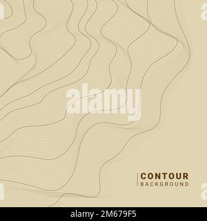 Brown abstract map contour lines background Stock Vector Image & Art ...