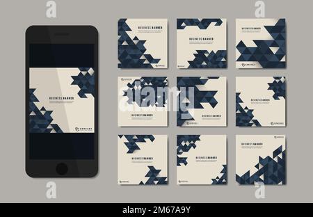 Business banner with abstract design illustration Stock Vector