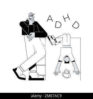 Attention deficit hyperactivity disorder abstract concept vector ...