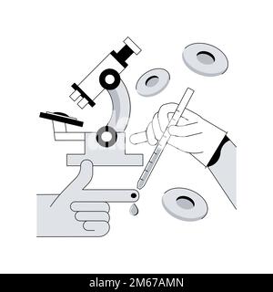 Anemia screening abstract concept vector illustration. Genetic disorder diagnosis, anemia exam, iron deficiency, sickle cell screening, hemolises, lab Stock Vector