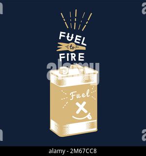 Fuel to fire canister vector Stock Vector