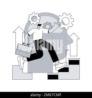 Personal development abstract concept vector illustration. Develop talents potential, personal career growth, human capital, can do it, social abiliti Stock Vector
