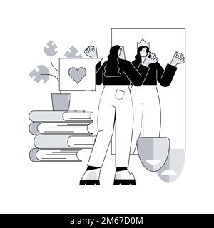 Self-image abstract concept vector illustration. Positive self-image, personal portrait, social role, mental picture, personality trait, individual ps Stock Vector
