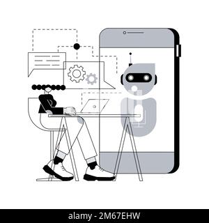 Natural language processing abstract concept vector illustration. AI natural language understanding, speech processing, NLP, machine learning, cogniti Stock Vector