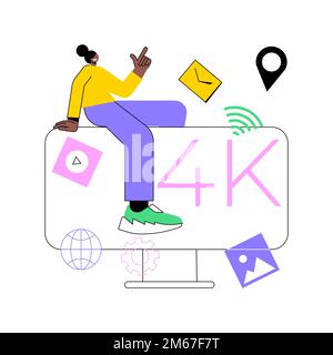 SmartTV technology abstract concept vector illustration. Internet television, online streaming technology, smart TV accessories, home cinema entertain Stock Vector