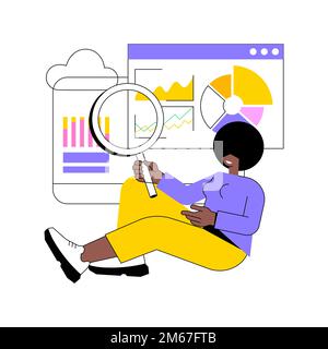 Data driven business model abstract concept vector illustration. Data analytics, data-driven business, comprehensive strategy, new economic model, rel Stock Vector