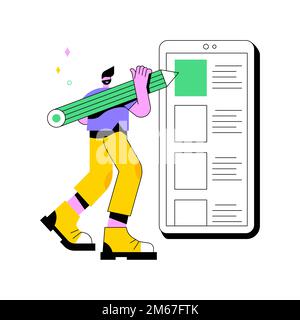 Online survey abstract concept vector illustration. Internet questionnaire form, online marketing research tool, data analysis platform, get audience Stock Vector