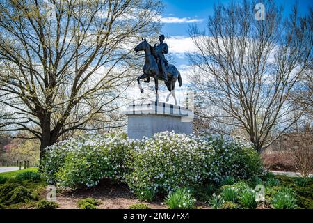 Major General Philip Kearny Memorial Grave at Arlington National Cemetery, Arlington, Va., April 12, 2022. Stock Photo