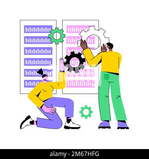 Big data tools abstract concept vector illustration. Management tool, software development, big data technology, information visualization, analytics Stock Vector
